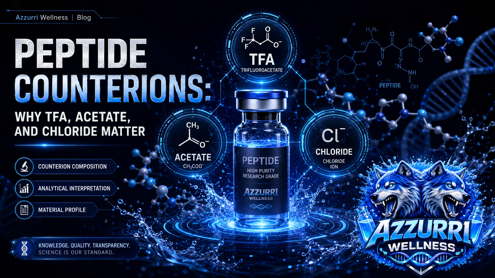 Peptide Counterions: Why TFA, Acetate, and Chloride Matter
