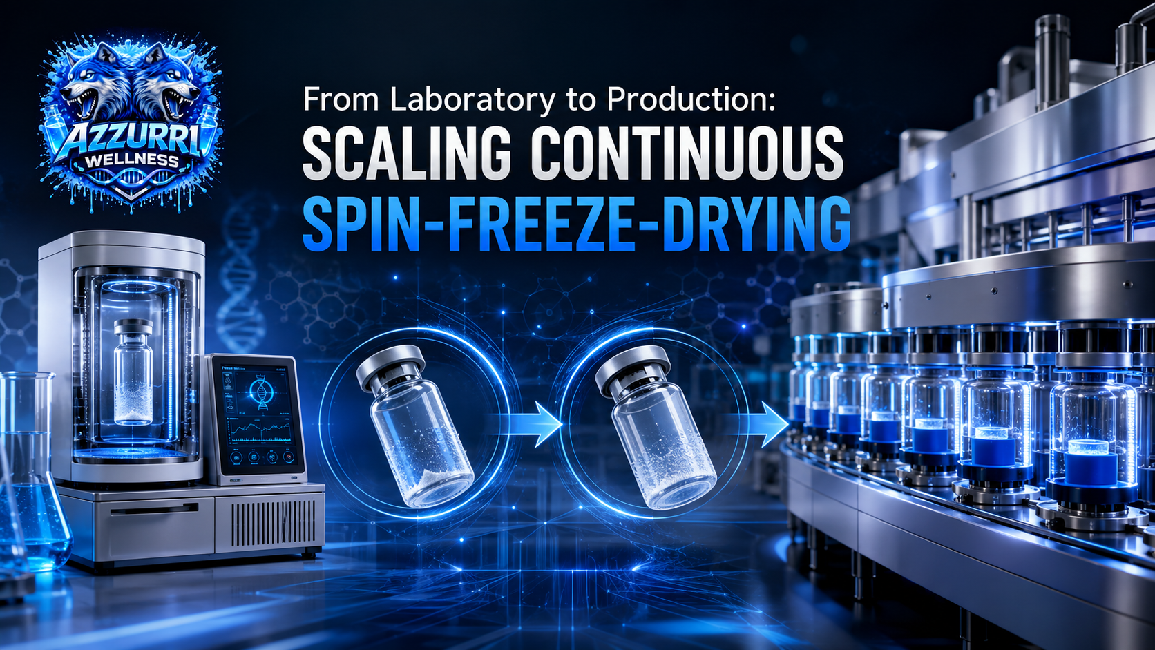 From Laboratory to Production: Scaling Continuous Spin-Freeze-Drying